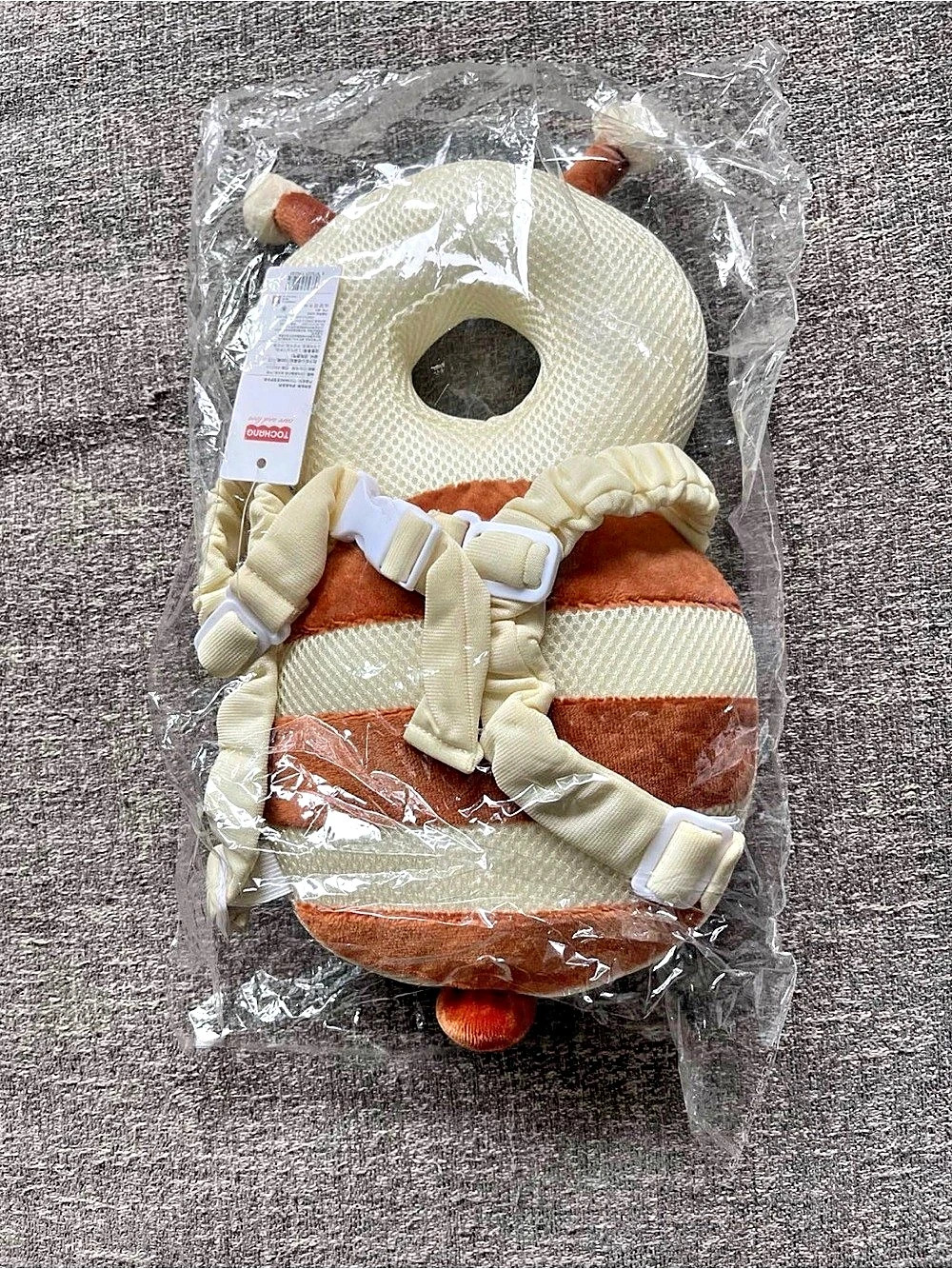 Doppler bee toy Striped Orange & Cream Dog Toy NWT
